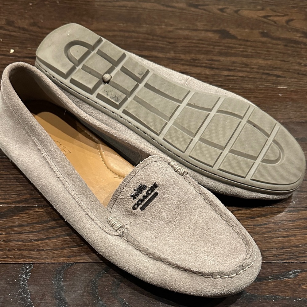 COACH SUEDE TRAVEL DRIVING LOAFERS